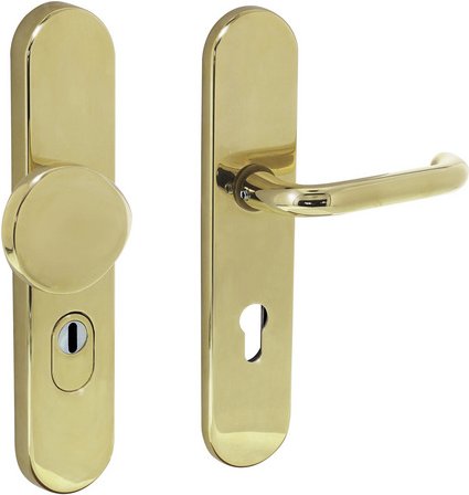 Intersteel Schutzbeschlag, Kernziehschutz PZ 72 mm oval Griff/Drücker