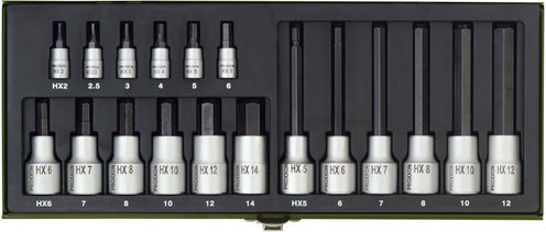 Thumbnail - PROXXON Steckschlüsselsatz »Industrial«, 18-teilig, Schlüsselgröße: 6,3 und 12,5 mm
