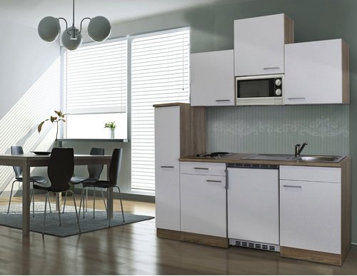 Thumbnail - RESPEKTA Singleküche »Luis«, mit E-Geräten, Gesamtbreite: 180 cm - weiss