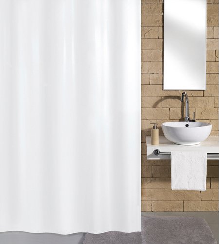 Thumbnail - KLEINE WOLKE Duschvorhang »Kito«, BxH: 240 x 180 cm, Uni, weiß - weiss