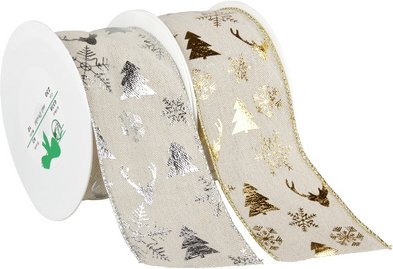 Flowerbox Bastelband - silberfarben