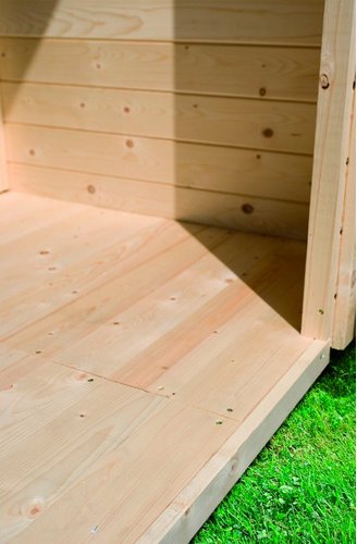 KARIBU Fußboden für Gartenhäuser, Holz - braun