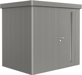 BIOHORT Gerätehaus »Neo 1B«, Metall, BxHxT: 236 x 222 x 180 cm (Außenmaße inkl. Dachüberstand) - grau