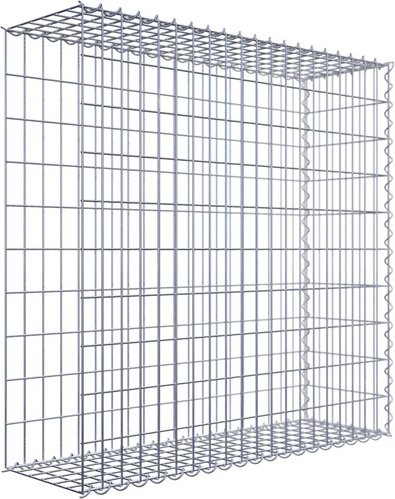 Gabiona Gabione, silbergrau, Maschenweite 5 cm x 10 cm, Spirale - silberfarben