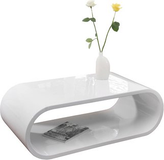 SalesFever Couchtisch, BxH: 120 x 40 cm, Mitteldichte Faserplatte (MDF) - weiss