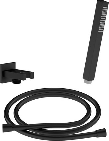 Chris Bergen Brausegarnitur-Set, schwarz matt, Länge Brauseschlauch: 160 cm