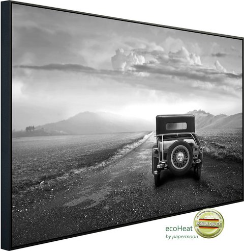 Thumbnail - papermoon Infrarotheizung »EcoHeat - Landschaft mit Auto«, Matt-Effekt - bunt