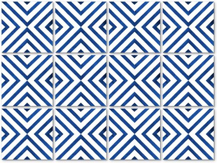 K&L Wall Art Fliesenaufkleber »Quadrate diagonal«, selbstklebend