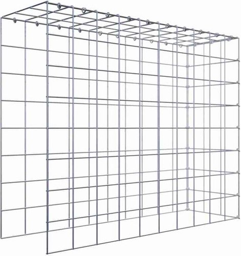 Gabiona Gabione, silbergrau, Maschenweite 10 cm x 10 cm, C-Ring - silberfarben