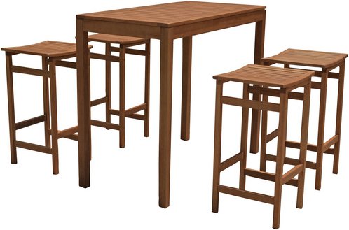 GARDEN PLEASURE Bartisch »Palmdale«, mit Eukalyptusholz-Tischplatte, BxTxH: 120 x 60 x 100 cm - braun