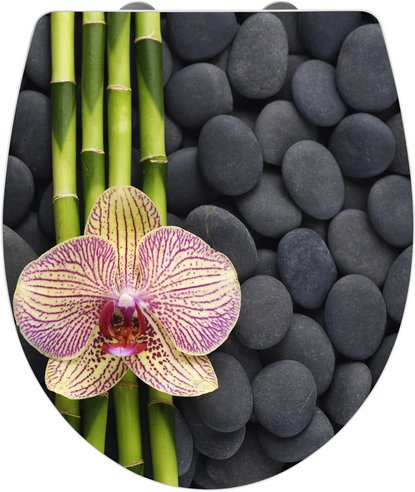 WENKO WC-Sitz »Spa«, Duroplast, oval, mit Softclose-Funktion - bunt