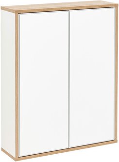 FACKELMANN Spiegelschrank »FINN«, weiss, 2 Türen, BxHxT: 60 x 75 x 20,3 cm - grau
