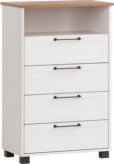 SCHILDMEYER Highboard »Jelda«, BxHxL: 34,1 x 102 x 62,4 cm, weiß, Holzwerkstoff melaminbeschichtet - weiss