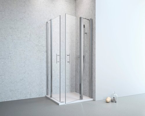 GEO Pendeltür, Höhe: 195 cm, edelsilber, Scheibenstärke: 6 mm - silberfarben