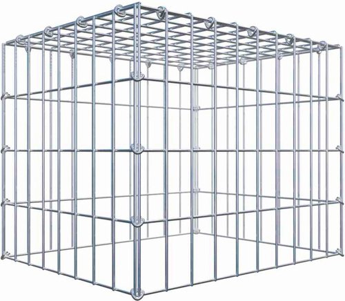 Thumbnail - Gabiona Anbaugabione »Typ 3«, 5 Gittermatten inkl. C-Ringe, Maschenweite: 5 x 10 cm, ohne Bodengitter - silberfarben