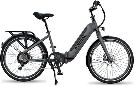 BLAUPUNKT E-Faltrad »Fridel«, max. 25 km/h, 24", 8 Gänge, mit Gelsattel - grau