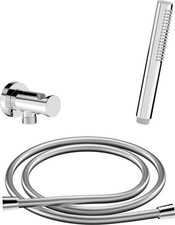 Chris Bergen Brausegarnitur-Set, chrom, Länge Brauseschlauch: 150 cm - silberfarben