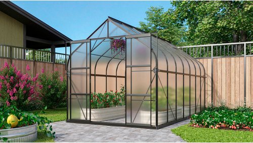 VITAVIA Gewächshaus, BxHxL: 26,35 x 254,5 x 445 cm - schwarz