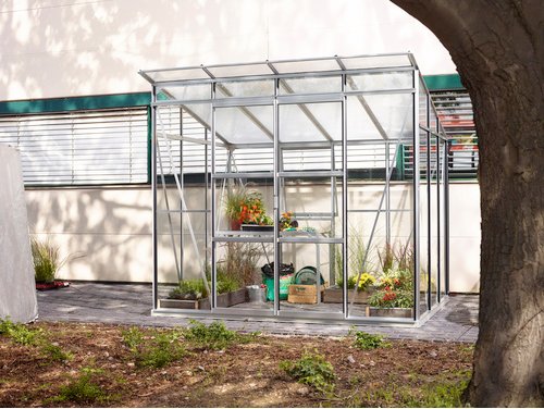 VITAVIA Gewächshaus »Freya Plus«, BxHxL: 192 x 231 x 254 cm - silberfarben