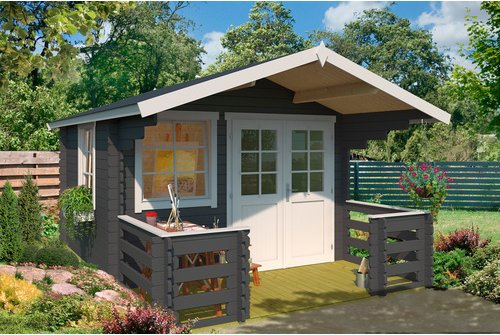 LASITA MAJA Gartenhaus »Lola«, BxHxT: x 245,1 x cm (Außenmaße inkl. Dachüberstand), Holz - grau