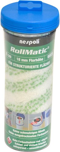 Nespoli Farbwalze, Greenstar Teflon®, 8,5 cm - weiss