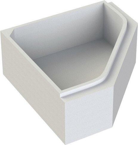 OTTOFOND Wannenträger »Ancona«, BxHxL: 141 x 57 x 141 cm, weiß - weiss