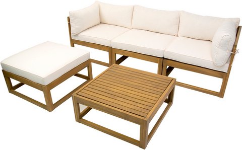 BELLAVISTA Sitzgruppe »Karmoy«, 4 Sitzplätze, Akazienholz - braun