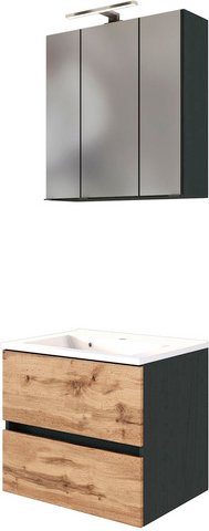 HELD MÖBEL Waschtisch-Set »LUCCA«, 4-teilig - weiss