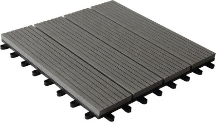 WOLFF FINNHAUS Fußboden, BxL: 30 x 30 cm, Wood-Plastic-Composite (WPC), anthrazit - grau