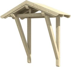 SKANHOLZ Vordach »Siegen 2«, 247 x 116 cm (BxT), nordische Fichte, natur - beige