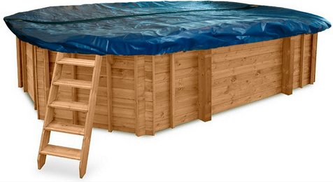 INTERLINE Poolabdeckung »Spruce«, LxB: 6,40 x 4,00 m, mit Netz - blau