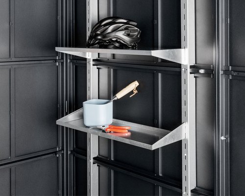 Ecostar Regal, Metall, für Gerätehaus - silberfarben