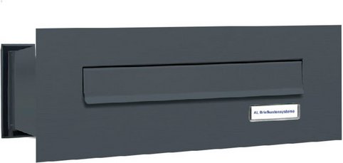 AL BRIEFKASTENSYSTEME Briefkasten, Parteien: 1, Mauerdurchwurf, BxHxT: 38,5 x 11,5 x 48,0 cm - grau