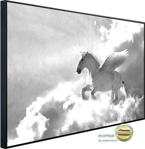 Thumbnail - papermoon Infrarotheizung »EcoHeat - Pegasus Schwarz + Weiss«, Matt-Effekt - bunt