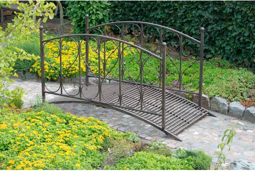 GARDEN PLEASURE Gartenbrücke, BxHxL: 80,5 x 90,5 x 180,5 cm, Stahl - braun
