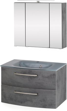 Thumbnail - HELD MÖBEL Waschtisch-Set »STOCKHOLM«, 5-teilig - grau