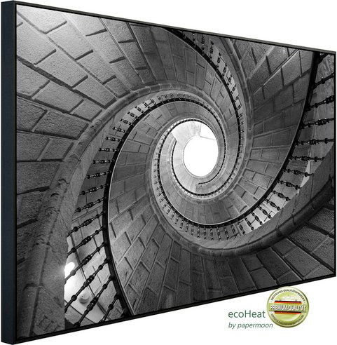 Thumbnail - papermoon Infrarotheizung »EcoHeat - Treppen Schwarz Weiss«, Matt-Effekt - bunt