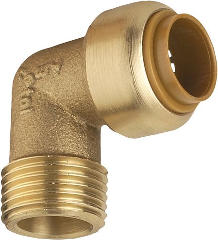 CORNAT Steckwinkel, 1/2", Metall - goldfarben