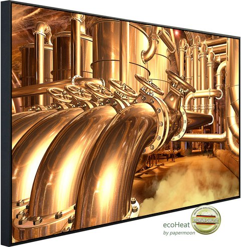 papermoon Infrarotheizung »EcoHeat - Goldene Fabrik«, Matt-Effekt - bunt