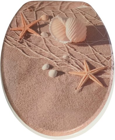 WELLWATER WC-Sitz »Nika«, Soft-Close, Take-Off, MDF - beige