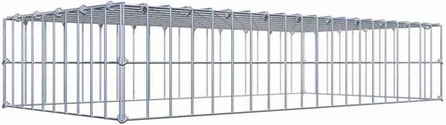 Thumbnail - Gabiona Anbaugabione »Typ 3«, 5 Gittermatten inkl. C-Ringe, Maschenweite: 5 x 10 cm, ohne Bodengitter - silberfarben