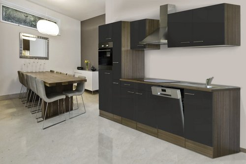 Thumbnail - RESPEKTA Küchenblock »Oliver«, mit E-Geräten, Gesamtbreite: 310 cm - grau