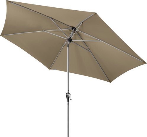 DOPPLER Sonnenschirm »Active«, Ø: 320 cm, abknickbar, Sonnenschutzfaktor: 50+ - grau