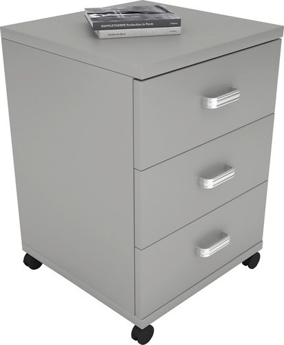 VCM Rollcontainer »Tobila«, BxH: 45 x 58 cm, Holzwerkstoff - grau
