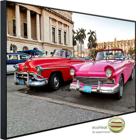 Thumbnail - papermoon Infrarotheizung »EcoHeat - Havanna Oldtimer«, Matt-Effekt - bunt