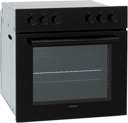 TELEFUNKEN Einbau-Herd-Set »ECH65A-B2«, 65 Liter, Backofen mit Glaskeramik-Kochfeld, 10 Betriebsarten, schwarz