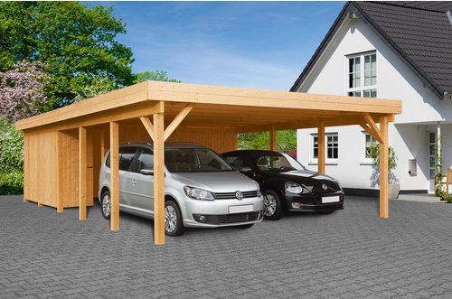 Geräteraum »Berlin XL«, BxT: 556 x 356 cm, geeignet für: Carport - beige