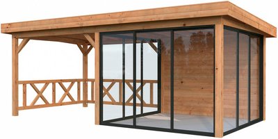 Thumbnail - PALMAKO Pavillon »Lenna Set 404 Slide«, BxHxT: 588 x 245 x 300 cm, Braun
