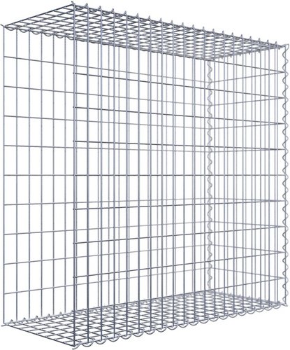 Gabiona Gabione, silbergrau, Maschenweite 5 cm x 10 cm, Spirale - silberfarben