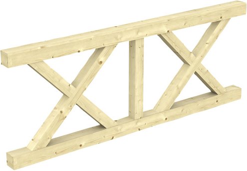 SKANHOLZ Brüstung, B x H: 78,5 x 84 cm, Holz, Farbe: natur